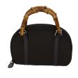 GUCCI Bamboo Hand Bag Canvas 2way Black 039 1705 0701 76385 on Sale