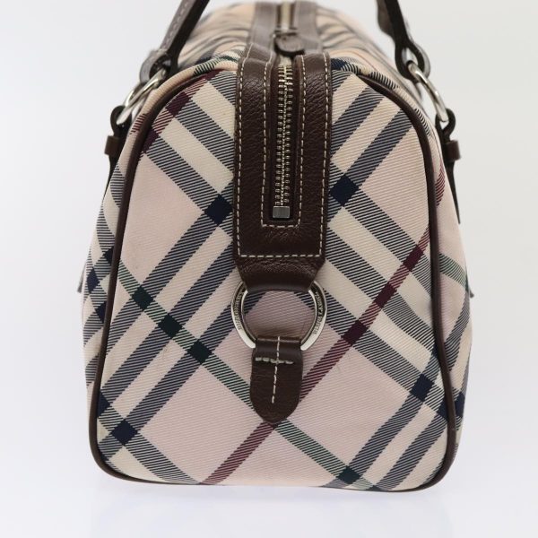 BURBERRY Nova Check Blue Label Hand Bag Nylon Pink SilverNew bs17669 For Discount