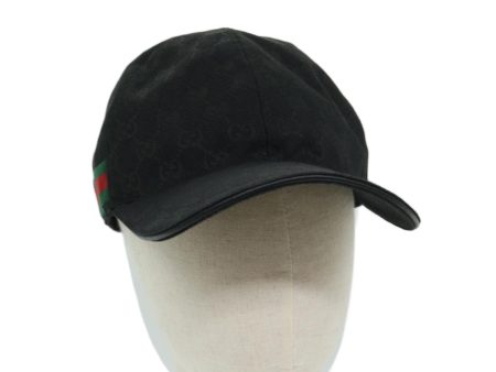 GUCCI GG Canvas Web Sherry Line Cap XL Black Red Green 200035 ki4242 Online Hot Sale