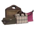 BURBERRY Nova Check Hand Bag Canvas 4Set Beige PurpleNew bs18915 For Cheap