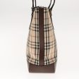 BURBERRY Nova Check Hand Bag Canvas Leather Beige Brown SilverNew 94410 Discount