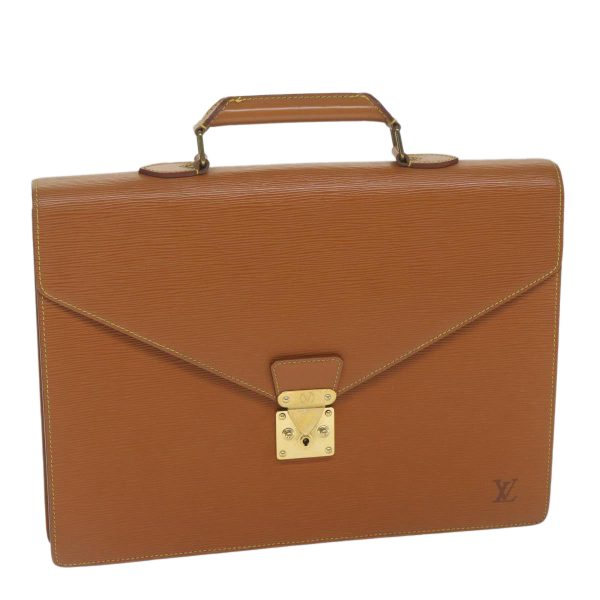 LOUIS VUITTON Epi Serviette Conseiller Briefcase Zipang Gold M54428 Auth 60664 Online