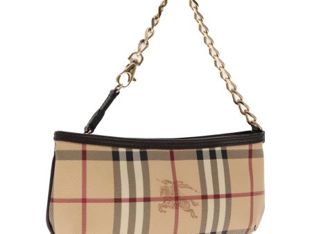 BURBERRY Nova Check Accessory Pouch PVC Beige GoldNew 94479 on Sale