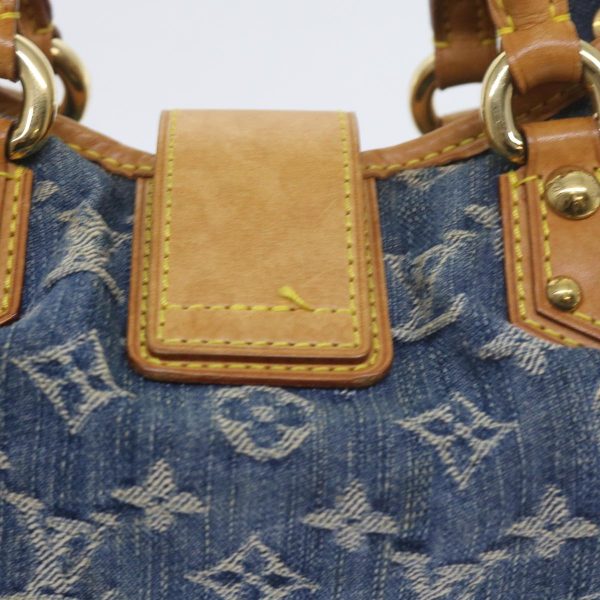 LOUIS VUITTON Monogram Denim Preity Hand Bag Blue M95020  59608A Cheap