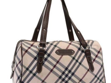 BURBERRY Nova Check Blue Label Hand Bag Nylon Pink SilverNew bs17669 For Discount