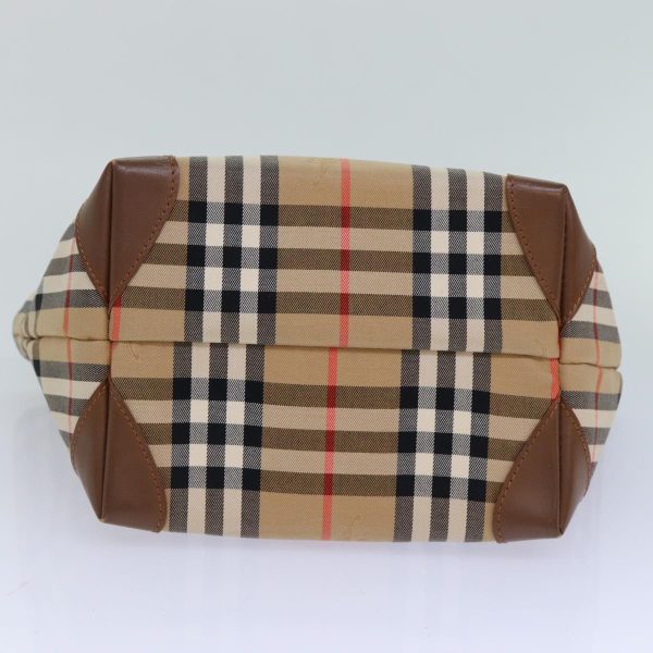 BURBERRY Nova Check Hand Bag Canvas BeigeNew 83402 Hot on Sale