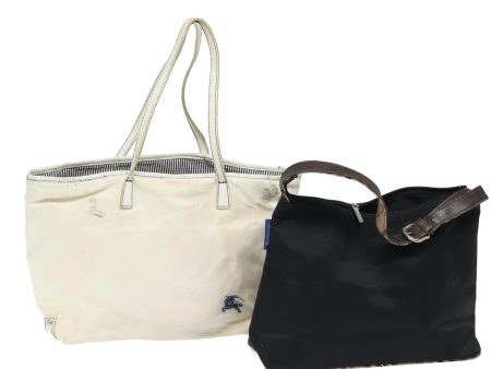 BURBERRY Blue Label Tote Bag Canvas 2Set White BlackNew ti1750 Online Hot Sale