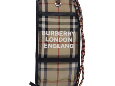 BURBERRY Nova Check Card Case Canvas BeigeNew 77722 For Sale