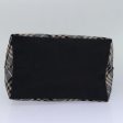 BURBERRY Nova Check Blue Label Hand Bag Nylon Gray BlackNew 81668 Supply