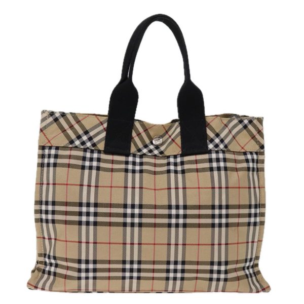 BURBERRY Nova Check Blue Label Hand Bag Nylon BeigeNew kk233 Online Sale