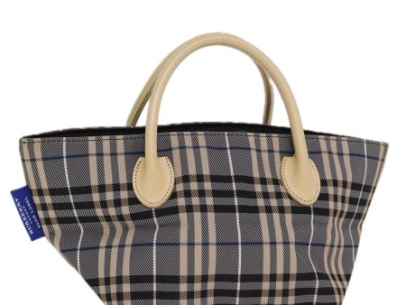 BURBERRY Nova Check Blue Label Hand Bag Nylon BlueNew kk236 For Discount