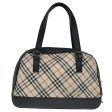 BURBERRY Nova Check Hand Bag Canvas Beige SilverNew bs17636 For Cheap