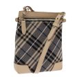 BURBERRY Nova Check Blue Label Shoulder Bag Canvas BlackNew 76371 on Sale