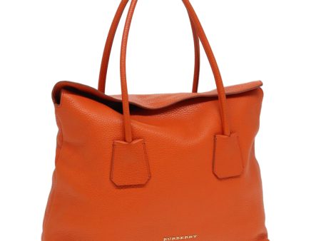 BURBERRY Hand Bag Leather OrangeNew 84243 For Sale