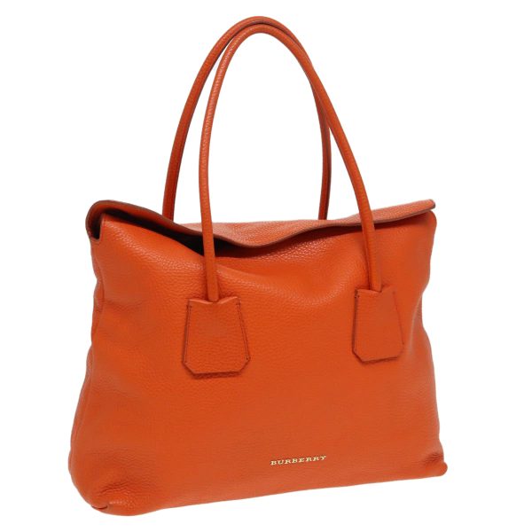 BURBERRY Hand Bag Leather OrangeNew 84243 For Sale