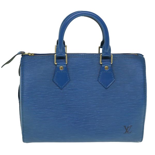 LOUIS VUITTON Epi Speedy 25 Hand Bag Toledo Blue M43015  ki3838 For Cheap