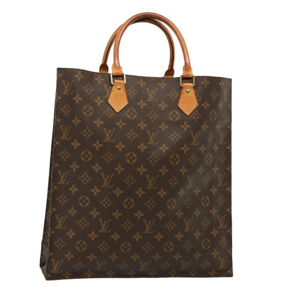 LOUIS VUITTON Monogram Sac Plat Hand Bag M51140  79081 For Cheap