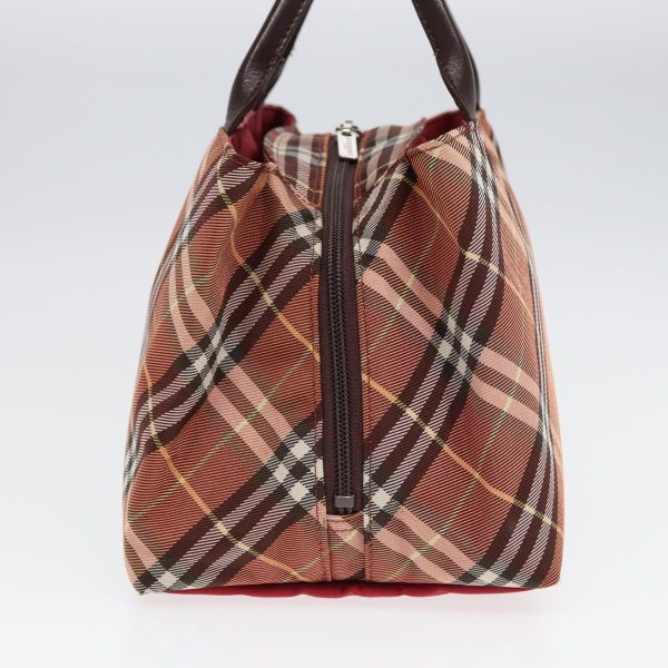 BURBERRY Nova Check Blue Label Hand Bag Nylon BrownNew ti2040 on Sale