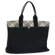 BURBERRY Nova Check Blue Label Hand Bag Canvas Black Beige SilverNew hs1690 Online Hot Sale