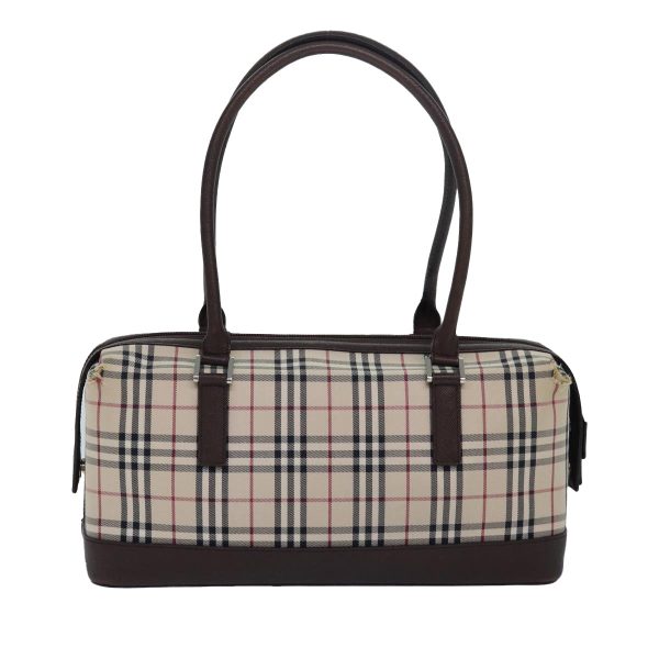 BURBERRY Nova Check Hand Bag Canvas BeigeNew 81461 Online now