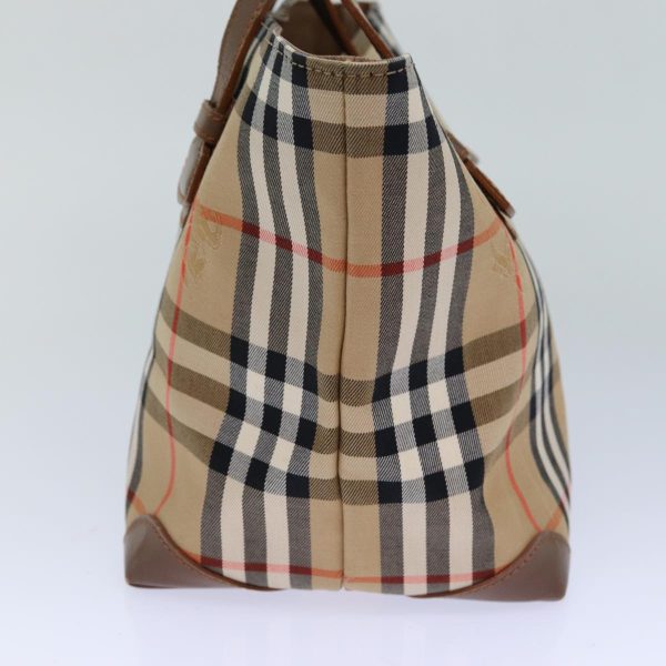 BURBERRY Nova Check Hand Bag Canvas BeigeNew 83402 Hot on Sale