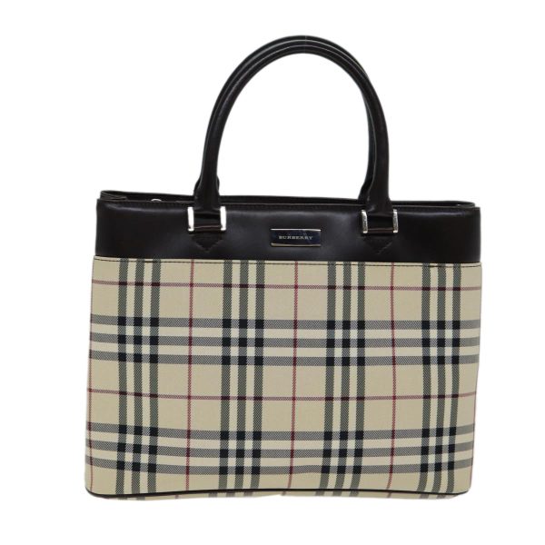 BURBERRY Nova Check Hand Bag Canvas BeigeNew ep4500 on Sale