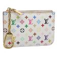 LOUIS VUITTON Multicolor Pochette Cles NM Coin Purse White M93734  58968 Cheap