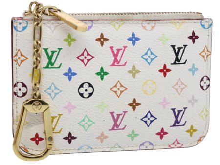 LOUIS VUITTON Multicolor Pochette Cles NM Coin Purse White M93734  58968 Cheap