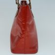 LOUIS VUITTON Monogram Vernis Houston Hand Bag Red M91092  th4163 on Sale