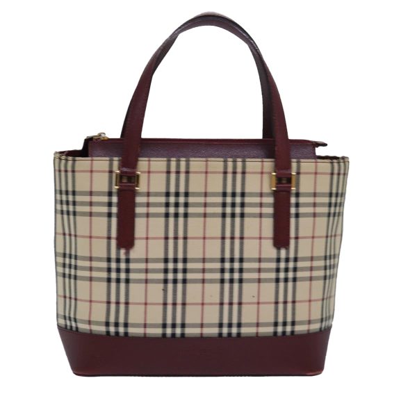 BURBERRY Nova Check Hand Bag Canvas BeigeNew 81669 on Sale