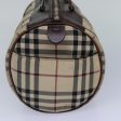 BURBERRY Nova Check Hand Bag Canvas Beige SilverNew bs17030 Fashion