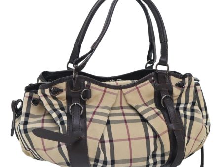 BURBERRY Nova Check Hand Bag Canvas BeigeNew bs18157 on Sale