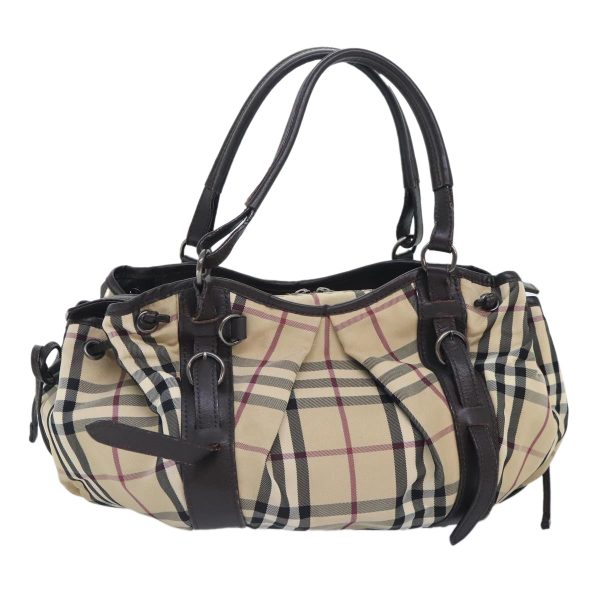 BURBERRY Nova Check Hand Bag Canvas BeigeNew bs18157 on Sale