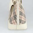 BURBERRY Nova Check Hand Bag Canvas Beige SilverNew 96953 Discount