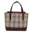 BURBERRY Nova Check Hand Bag Canvas BeigeNew 81669 on Sale