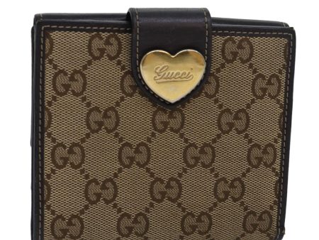 GUCCI GG Canvas Wallet Beige Beige 203549 am6628 on Sale