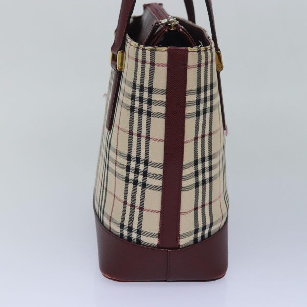 BURBERRY Nova Check Hand Bag Canvas BeigeNew 81669 on Sale