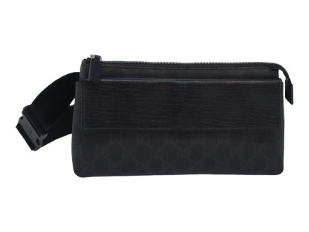 GUCCI GG Supreme Waist bag PVC Black 161833 yk13986 Supply