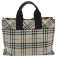 BURBERRY Nova Check Blue Label Hand Bag Nylon Beige Black SilverNew hs1689 Online Sale