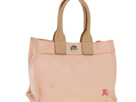 BURBERRY Blue Label Hand Bag Canvas Pink BeigeNew ti1990 For Sale