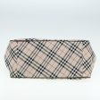 BURBERRY Nova Check Blue Label Hand Bag Nylon Beige Black SilverNew ti1959 Cheap