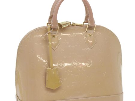 LOUIS VUITTON Monogram Vernis Alma PM Hand Bag Rose Florentin M91614 Auth 60582 Sale