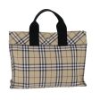 BURBERRY Nova Check Blue Label Hand Bag Canvas BeigeNew yk12723 Online