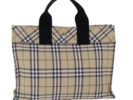 BURBERRY Nova Check Blue Label Hand Bag Canvas BeigeNew yk12723 Online