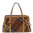 BURBERRY Nova Check Blue Label Hand Bag Canvas Brown GoldNew ti2058 For Cheap