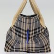 BURBERRY Nova Check Blue Label Hand Bag Nylon BlueNew kk236 For Discount