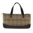 BURBERRY Nova Check Hand Bag Canvas Beige GoldNew 95708 Online