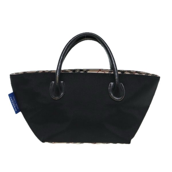 BURBERRY Nova Check Blue Label Hand Bag Nylon Black BeigeNew ti1966 For Sale