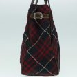 BURBERRY Nova Check Blue Label Hand Bag Canvas RedNew hk1651 Online now