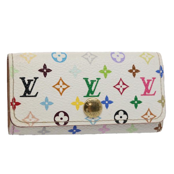 LOUIS VUITTON Monogram Multicolor Multi Cles 4 Keys Case White M60043 Auth 61500 Supply